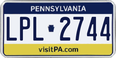 PA license plate LPL2744