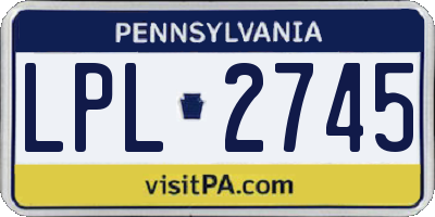 PA license plate LPL2745