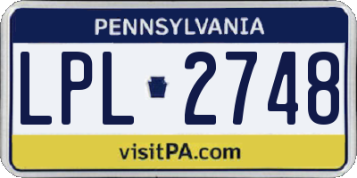 PA license plate LPL2748