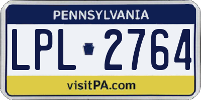 PA license plate LPL2764