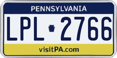 PA license plate LPL2766