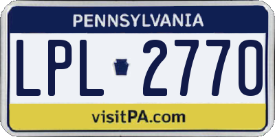 PA license plate LPL2770