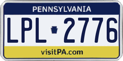 PA license plate LPL2776