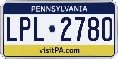 PA license plate LPL2780