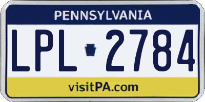 PA license plate LPL2784