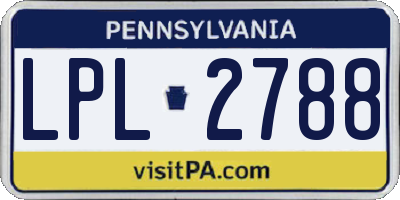 PA license plate LPL2788