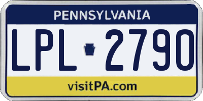 PA license plate LPL2790