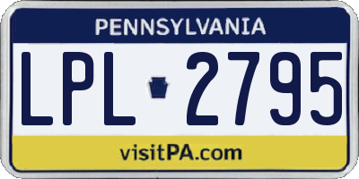 PA license plate LPL2795