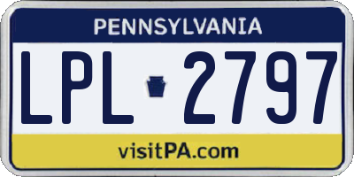 PA license plate LPL2797