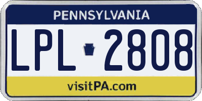 PA license plate LPL2808