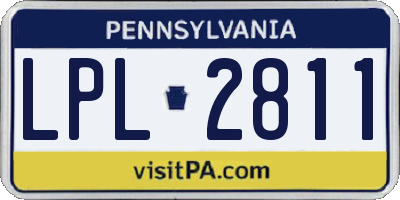 PA license plate LPL2811