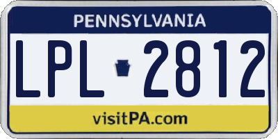 PA license plate LPL2812