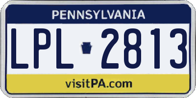 PA license plate LPL2813