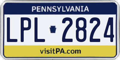 PA license plate LPL2824