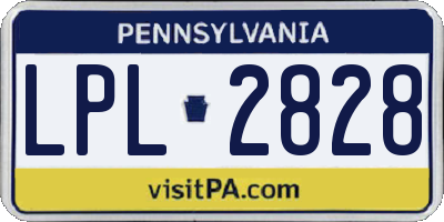 PA license plate LPL2828