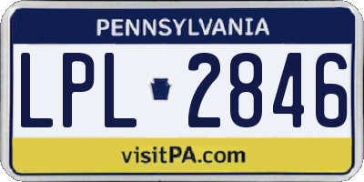PA license plate LPL2846