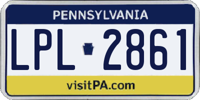 PA license plate LPL2861
