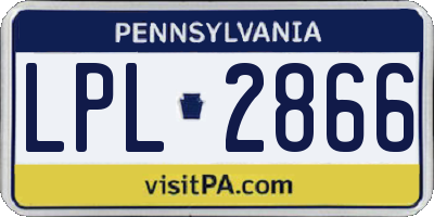 PA license plate LPL2866