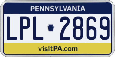 PA license plate LPL2869