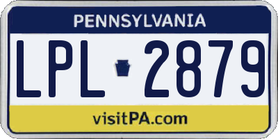 PA license plate LPL2879