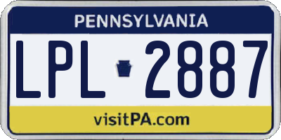 PA license plate LPL2887
