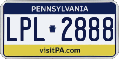 PA license plate LPL2888