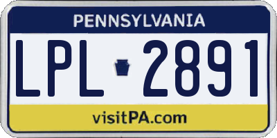 PA license plate LPL2891