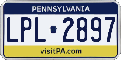 PA license plate LPL2897