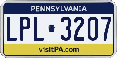 PA license plate LPL3207