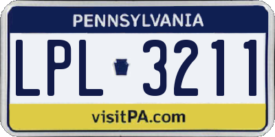 PA license plate LPL3211