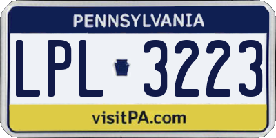 PA license plate LPL3223