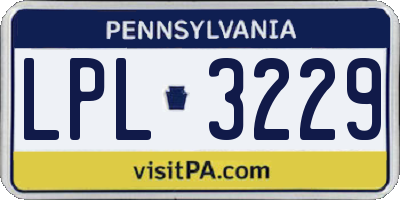 PA license plate LPL3229