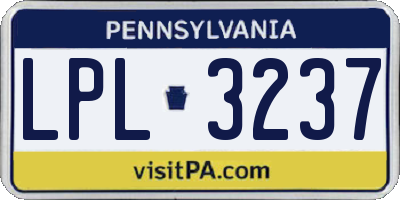 PA license plate LPL3237