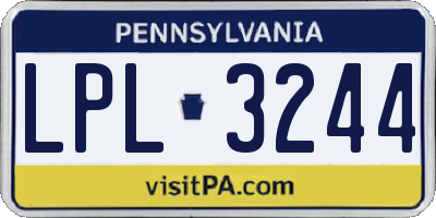 PA license plate LPL3244