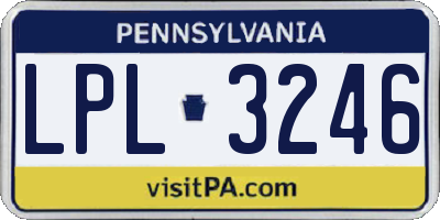 PA license plate LPL3246