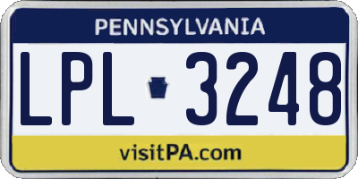 PA license plate LPL3248