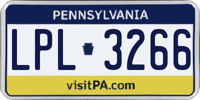 PA license plate LPL3266