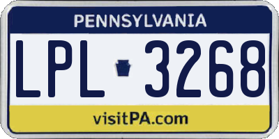 PA license plate LPL3268
