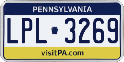 PA license plate LPL3269