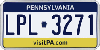 PA license plate LPL3271