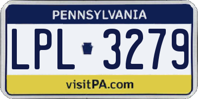 PA license plate LPL3279