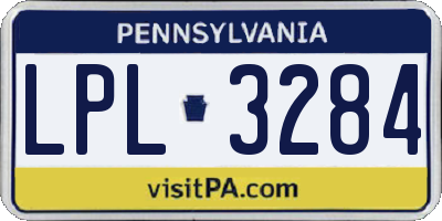 PA license plate LPL3284