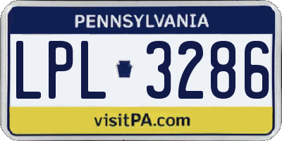 PA license plate LPL3286
