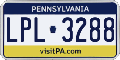 PA license plate LPL3288