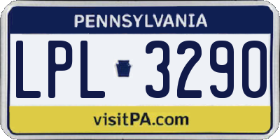 PA license plate LPL3290