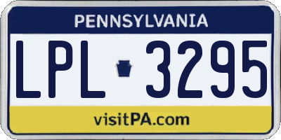 PA license plate LPL3295