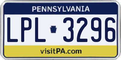 PA license plate LPL3296