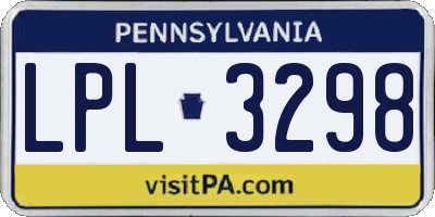 PA license plate LPL3298