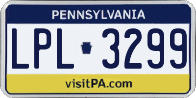 PA license plate LPL3299