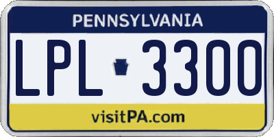 PA license plate LPL3300
